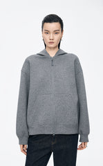 Sweatshirt / JNBY Oversized Cotton-Blend Zip-Up Hoodie