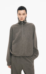Sweatshirt / JNBY Cotton-Blend Half-Zip Pullover