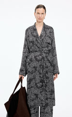 Coat / JNBY Floral Print Longline Trench Coat