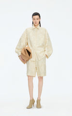 Pants / JNBY Textured Jacquard Mid-Length Pants