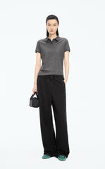 Pants / JNBY Topstitched Banana Cut Cotton Pants