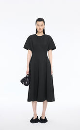 Dress / JNBY Lantern Hem Short Sleeve Midi Dress