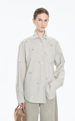 Shirt / JNBY Oversized Beaded Cotton Poplin Shirt