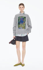 Sweatshirt / JNBY Floral motif Cotton Pullover