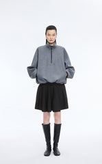 Skirt / JNBY Wool Blend A-Line Mini Skirt