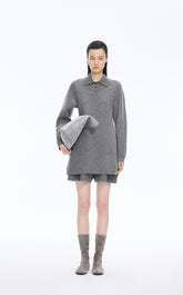 Dress / JNBY Wool-Cashmere Blend Polo Sweater Dress
