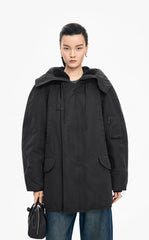 Down Coat / JNBY Oversized Raglan Mid-Length Down Coat