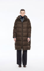 Down Coat / JNBY Long Hooded A-Line Down Coat