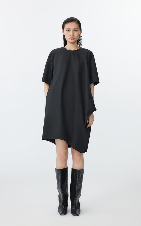 Dress / JNBY Irregular Urban Short Sleeve Dress