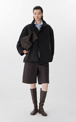 Coat / JNBY Oversized Gradient Plaid Drawstring Trench Coat