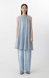 Dress / JNBY Sleeveless Gray Washed Denim Dress