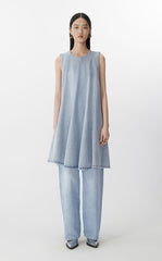 Dress / JNBY Sleeveless Gray Washed Denim Dress