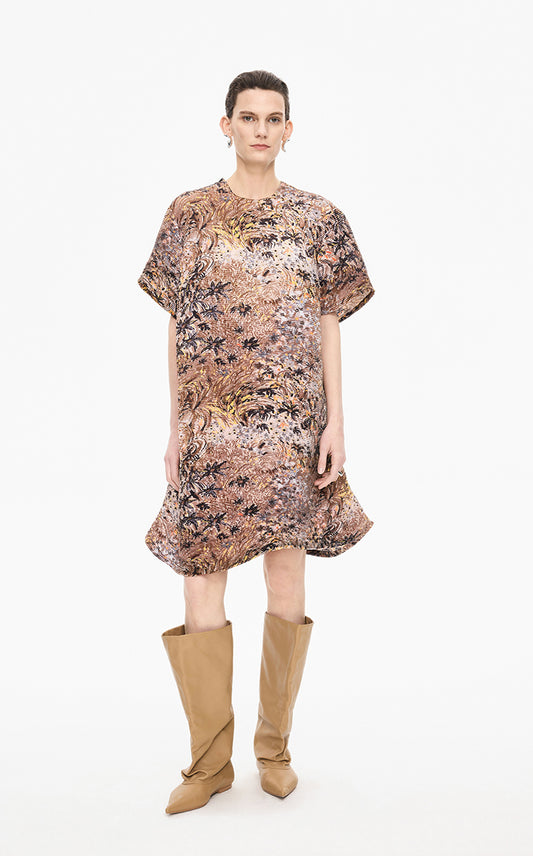 Dress / JNBY Kew Gardens Hand-Painted Pleated Dress