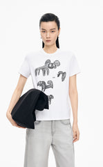 T-shirt / JNBY Animal Graphic Stretch Cotton Tee