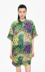 Shirt / JNBY Kew Gardens Pleated Floral Loose Shirt