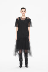 Skirt / JNBY Layered A-Line Tulle Midi Skirt