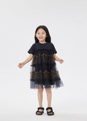 Dresses / jnby by JNBY Crewneck Patchwork Short Sleeve Dress