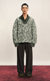 Sweater / CROQUIS Textured Jacquard V-Neck Sweater