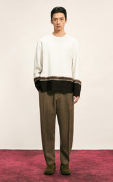 T-Shirt / CROQUIS Needle-Spliced Brushed Cotton Blend T-Shirt