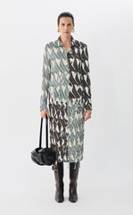 Shirt / JNBY Wrinkled Patterned Long Sleeve Shirt