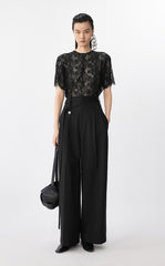 T-Shirt / JNBY Sheer Lace Loose Fit Tee