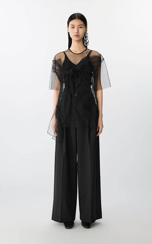 T-shirt / JNBY Mesh Butterfly Bow Tee