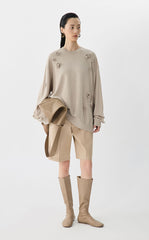 Sweatshirt/ JNBY 3D Floral Fringe Sweatshirt