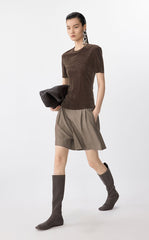 T-Shirt / JNBY Slim Flocked Mesh Tee