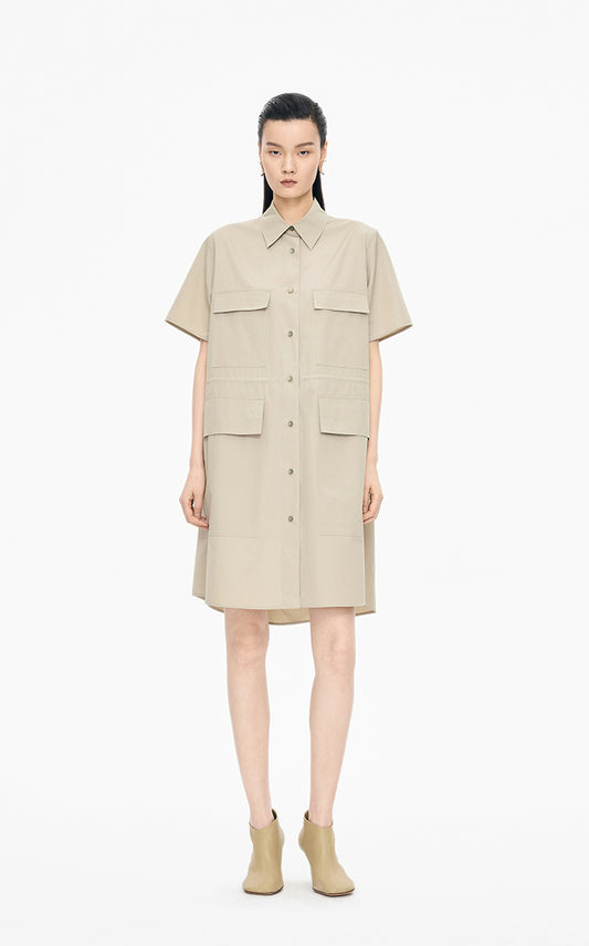 Dress / JNBY Cotton Poplin Short Sleeve Dress