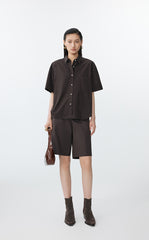 Shirt / JNBY Cotton Sateen Short Sleeve Shirt
