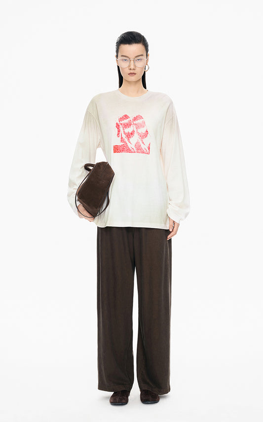 T-shirt / JNBY Black & White Comic Print Cotton Tee