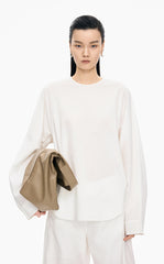 Shirt / JNBY Loose Cotton & Mulberry Silk Top