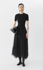 Sweater / JNBY Fitted Wool Short Sleeve Sweater