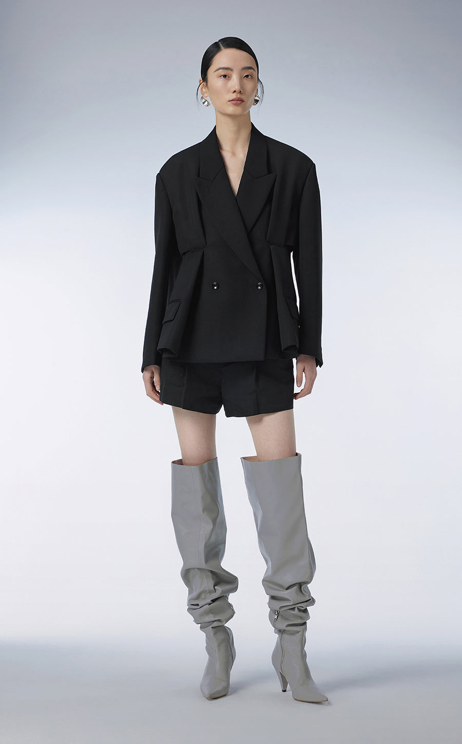 Blazer / JNBY Wool Blazer in Pleated-detail£¨Spring 24£©