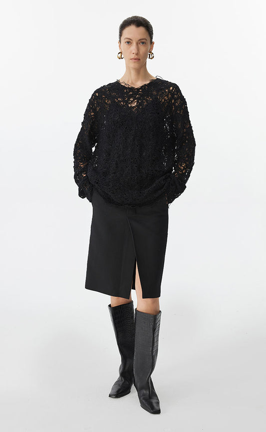 Sweater / JNBY Oversized Textured Knit Sweater