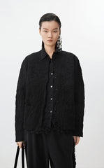 Sweater / JNBY Textured Crease Knit Cardigan