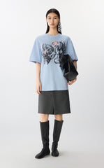 T-shirt / JNBY Oversized Cotton Tee with Floral Print
