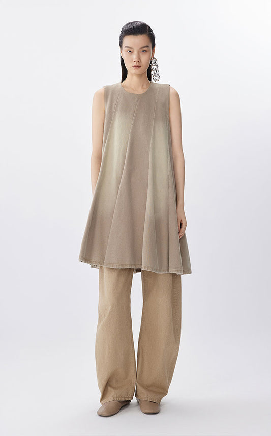 Dress / JNBY Sleeveless Cotton Denim Dress