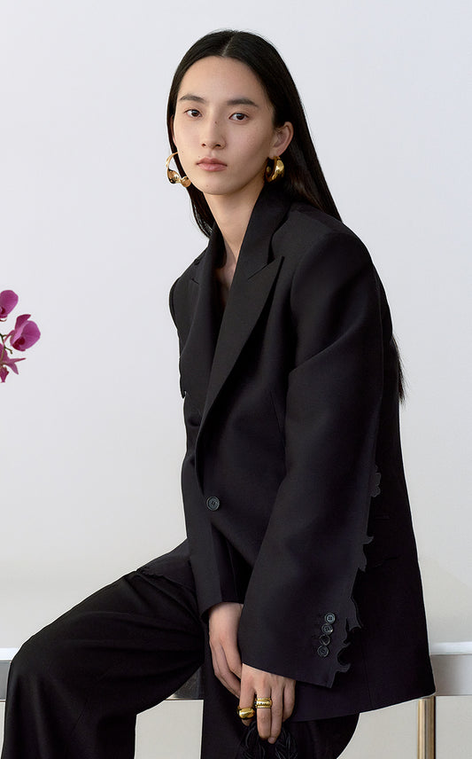 Blazer / JNBY Tailored Sculpted Cutout Floral Blazer