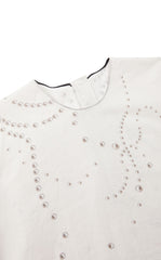 Blouse / JNBY Cotton Pearl Print Relaxed Top