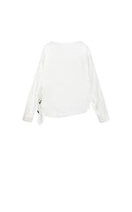 Blouse / JNBY Silk Boat Neck Pearl Print Top
