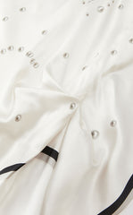 Blouse / JNBY Silk Boat Neck Pearl Print Top