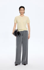 Cardigan / JNBY Open-Knit Cotton Cropped Cardigan
