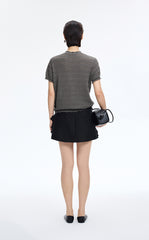 Cardigan / JNBY Open-Knit Cotton Cropped Cardigan