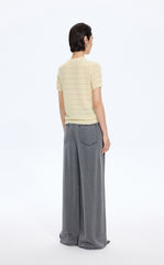 Cardigan / JNBY Open-Knit Cotton Cropped Cardigan