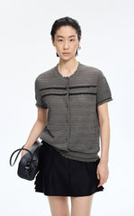 Cardigan / JNBY Open-Knit Cotton Cropped Cardigan