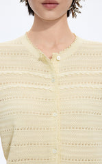 Cardigan / JNBY Open-Knit Cotton Cropped Cardigan