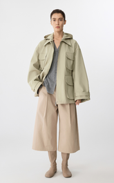 قماش / JNBY جاكيت كبير المقاس مخطط