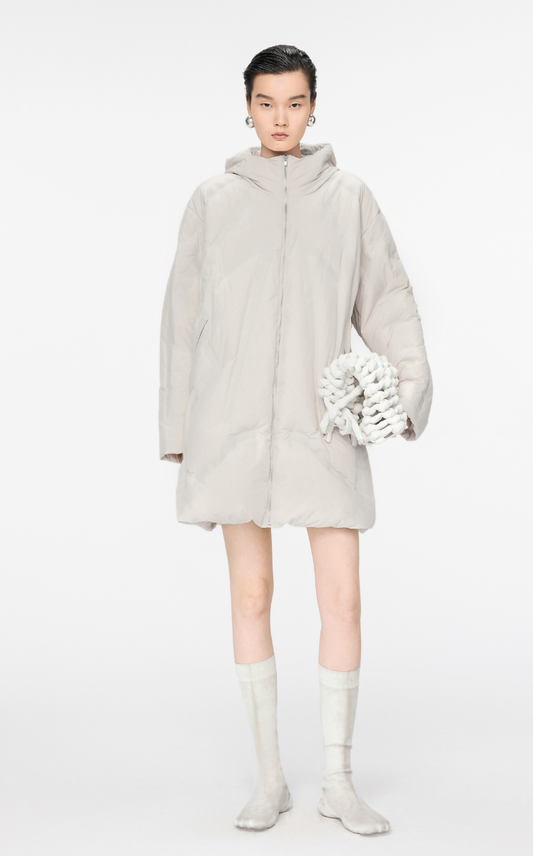Coat / JNBY Oversized Quilted A-Line Hooded Down Coat