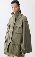 Coat / JNBY Oversized Shapeable Bone-Fish Hybrid Jacket